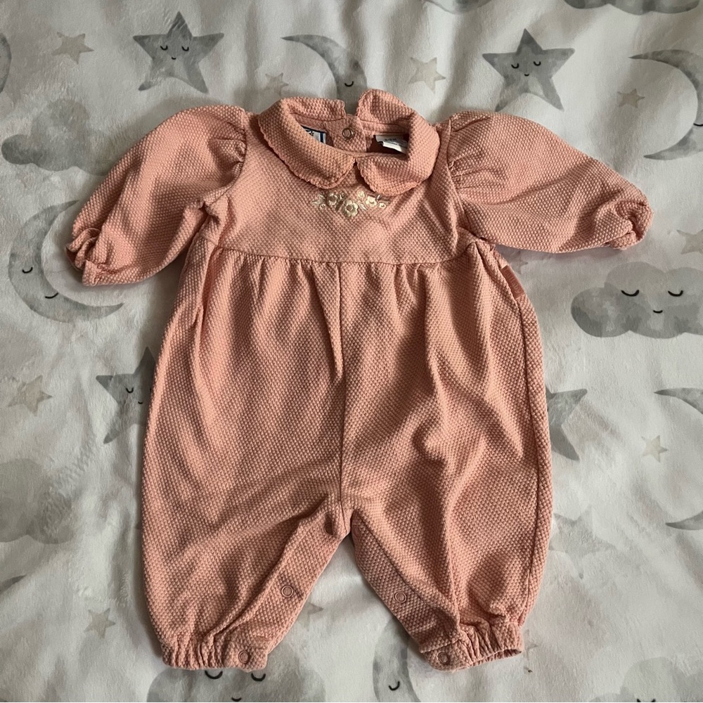 Vintage Peach One Piece Sleeper 3-6 Months from the Lullaby Club